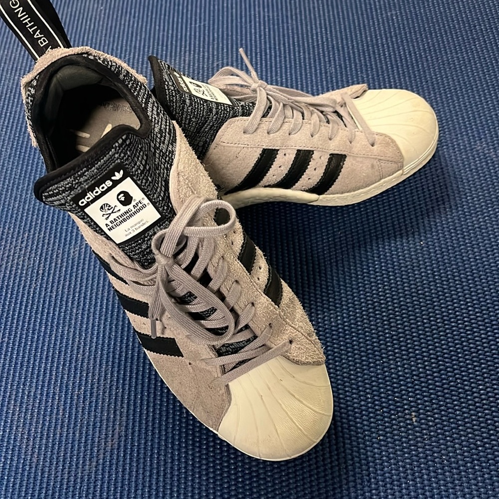 Adidas superstar x bape x neighborhood